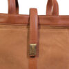Elegant Brown Leather & Suede Tote Shoulder Bag – Golden Buckle | Western Leather Gear