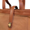 Elegant Brown Leather & Suede Tote Shoulder Bag – Golden Buckle | Western Leather Gear