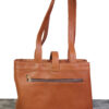 Elegant Brown Leather & Suede Tote Shoulder Bag – Golden Buckle | Western Leather Gear