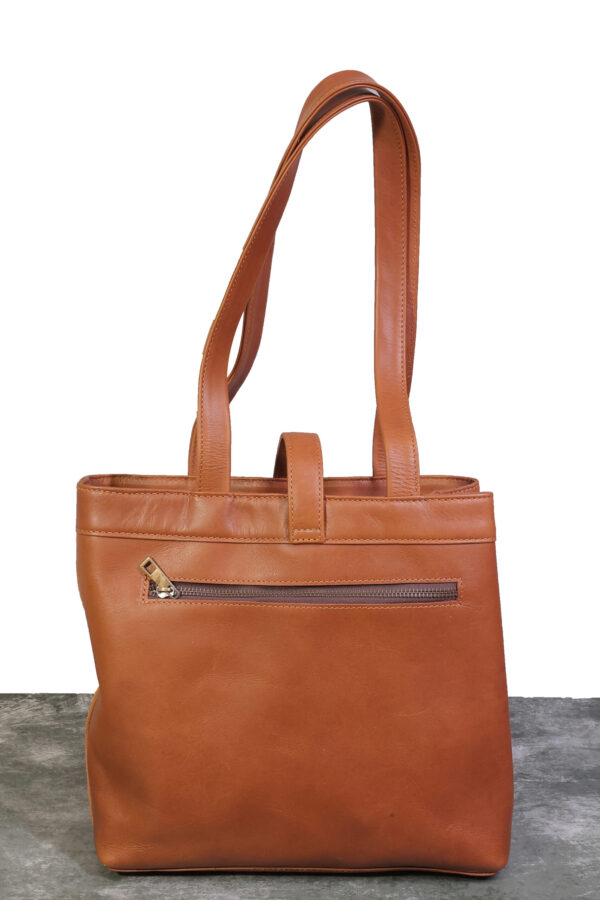Elegant Brown Leather & Suede Tote Shoulder Bag – Golden Buckle | Western Leather Gear