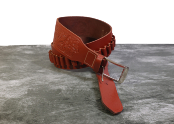 Handmade cartridge belt with Loops – .44/.45 Cal | Western Leather Gear