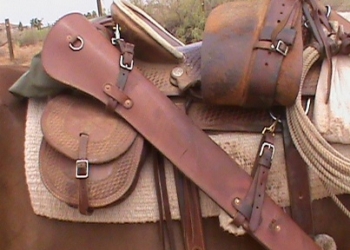Leather Rifle Scabbard for Winchester Marlin Henry Lever Action – Handmade by Western Leather Gear