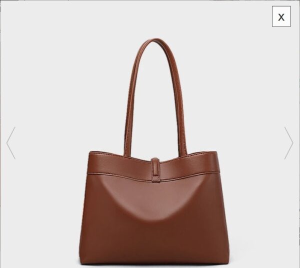 Elegant Brown Leather & Suede Tote Shoulder Bag – Golden Buckle | Western Leather Gear