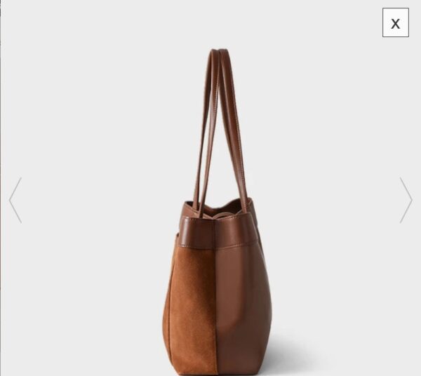 Elegant Brown Leather & Suede Tote Shoulder Bag – Golden Buckle | Western Leather Gear