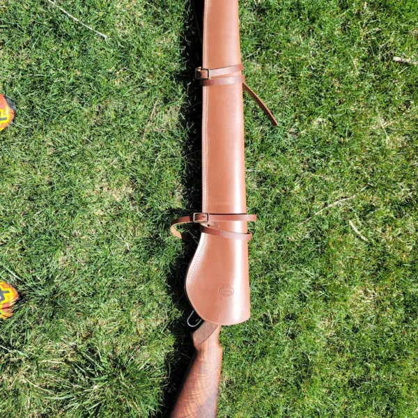 Leather Rifle Scabbard for Winchester Marlin Henry Lever Action – Handmade by Western Leather Gear