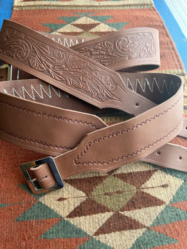 Cowboy Leather Cartridge Belt with Loops – .44/.45 Cal | Western Leather Gear