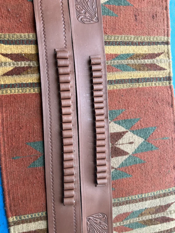 Cowboy Leather Cartridge Belt with Loops – .44/.45 Cal | Western Leather Gear
