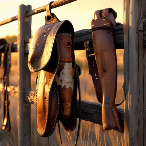 Cowboy Leather Cartridge Belt with Loops – .44/.45 Cal | Western Leather Gear