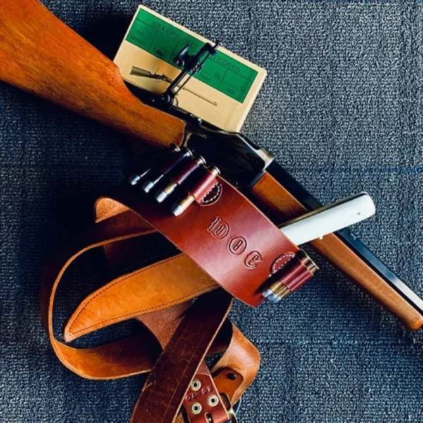 Handmade Leather Cartridge Belt – Western Gun Belt with 22 Cal Loops | Cowboy Action Shooting, Hunters & Shooters