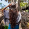 Rugged Australian Brown Leather Bush Hat – Foldable Distressed Cattleman Outback Headwear for Men & Women