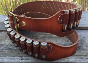 Handmade Leather Cartridge Belt – Western Gun Belt with 22 Cal Loops | Cowboy Action Shooting, Hunters & Shooters