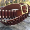 Handmade Leather Cartridge Belt – Western Gun Belt with 22 Cal Loops | Cowboy Action Shooting, Hunters & Shooters