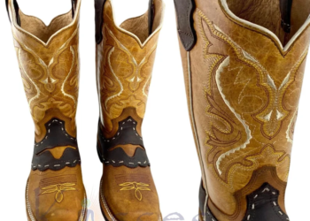 Vintage Handmade Western Leather Boots for Men  Durable Rustic Footwear