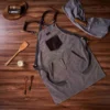 Personalized Canvas & Leather Apron – Cooking, BBQ, Woodworking & Barista Apron | Custom Gift for Men & Women