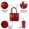red leather tota bag Handmade Leather Shoulder Bag for Women Genuine Leather Tote Bag for Women –