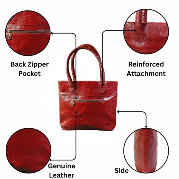 red leather tota bag Handmade Leather Shoulder Bag for Women Genuine Leather Tote Bag for Women –