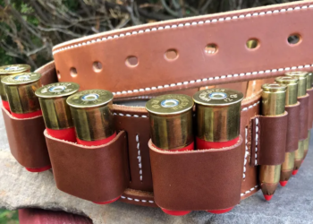 Ultimate Full-Grain Leather Shotgun Shell Belt & Cartridge Holder – 20 Gauge