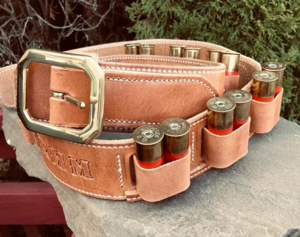 Leather Shotgun Shell Belt