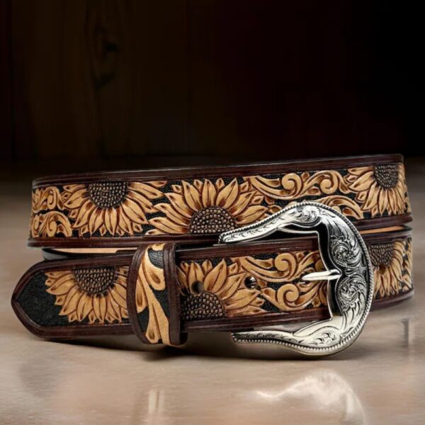 Sunflower Leather Belt