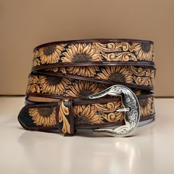 Sunflower Leather Belt