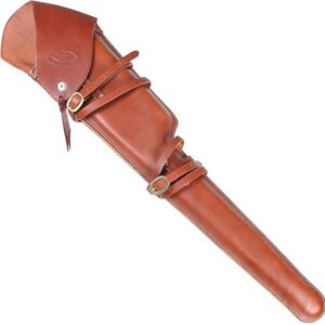 Leather Rifle Scabbard for Scoped Bolt-Action Rifles – Right-Hand Design