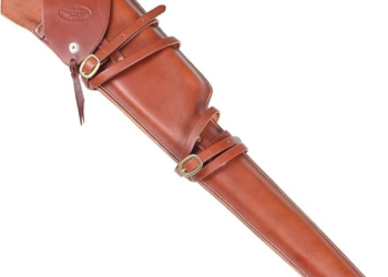 Leather Rifle Scabbard for Scoped Bolt-Action Rifles – Right-Hand Design